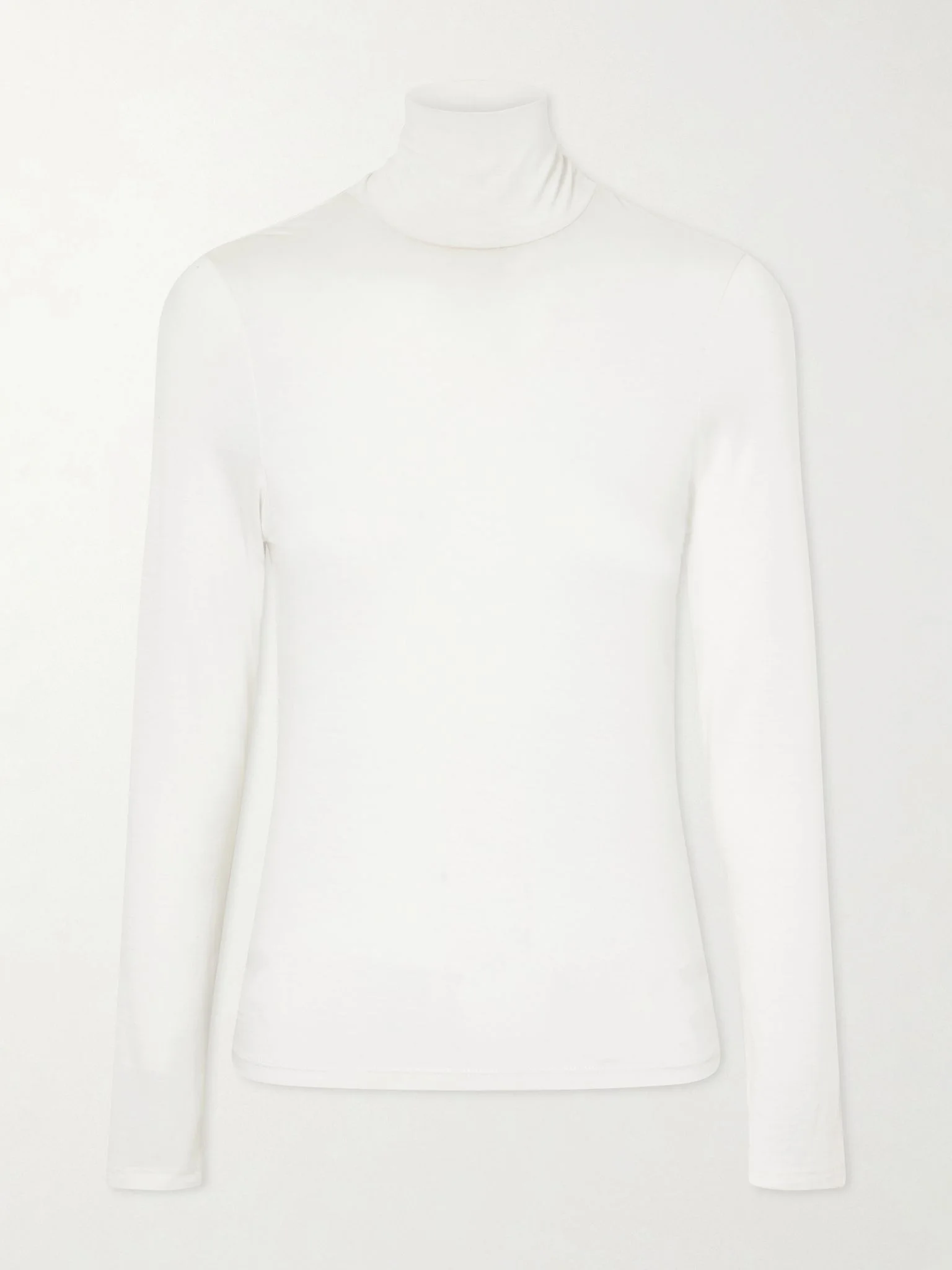 Keria stretch-jersey turtleneck top Ecru - 1