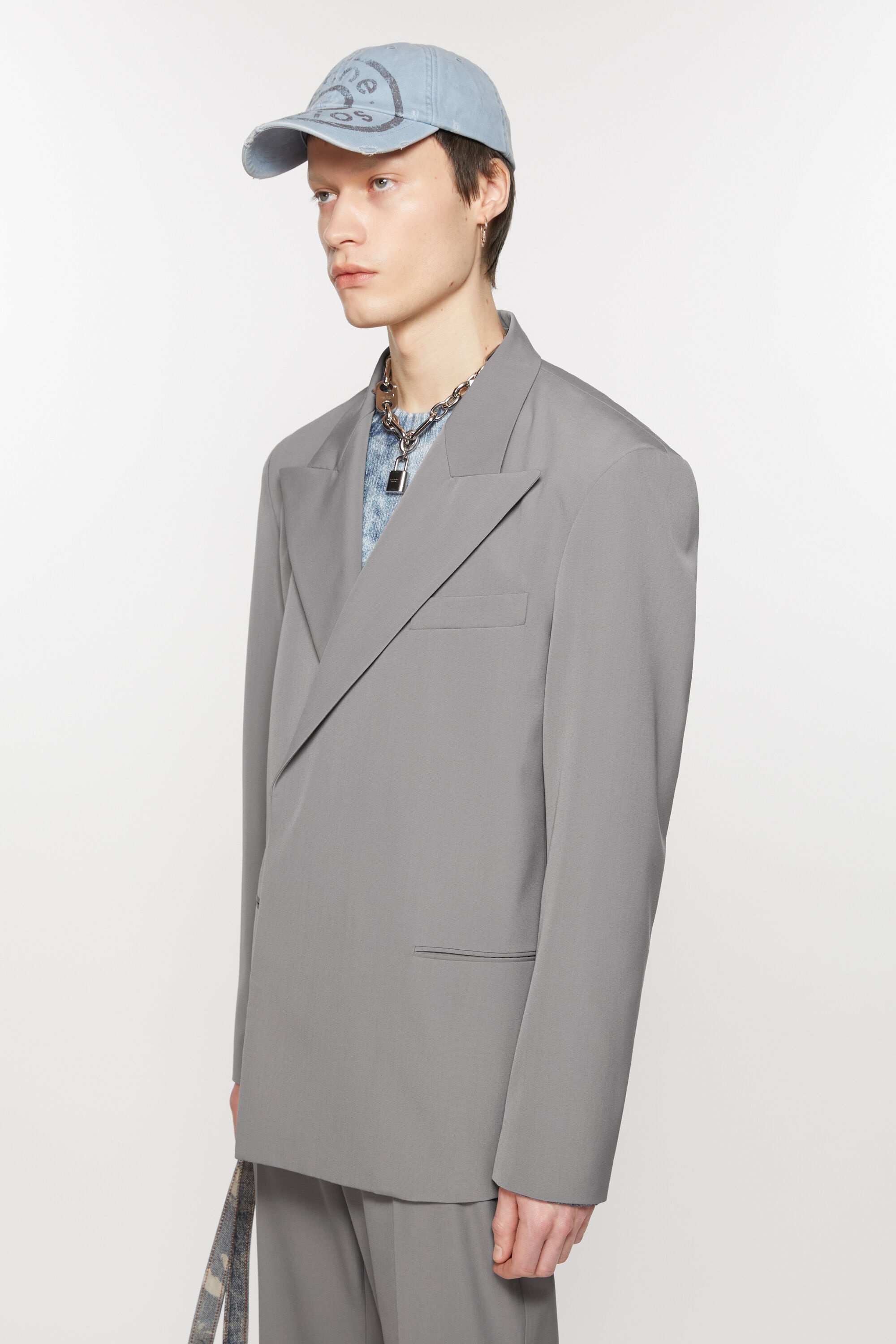Regular fit suit jacket - Cold grey - 3