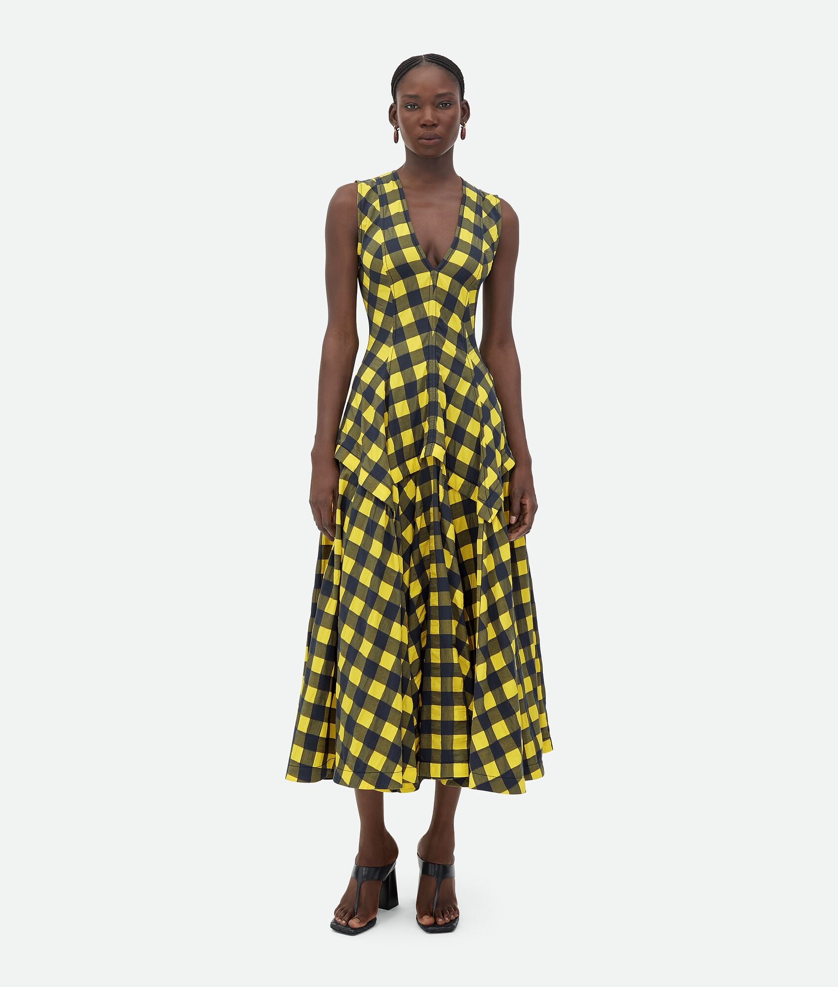 Gingham Cotton Dress - 4