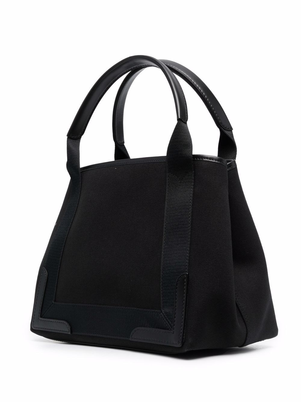 Navy Cabas small canvas tote bag - 5