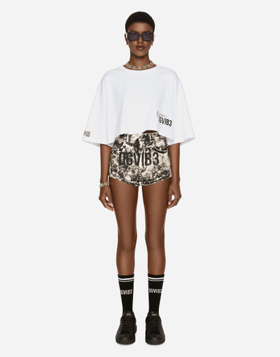 Dolce & Gabbana Faded-wash cotton denim shorts DGVIB3 outlook
