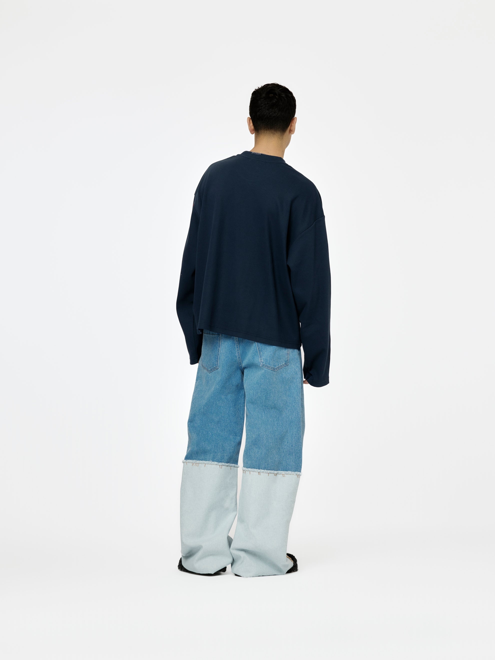 OVERSIZED LONG-SLEEVED T-SHIRT (BLUE CHINA) - 5