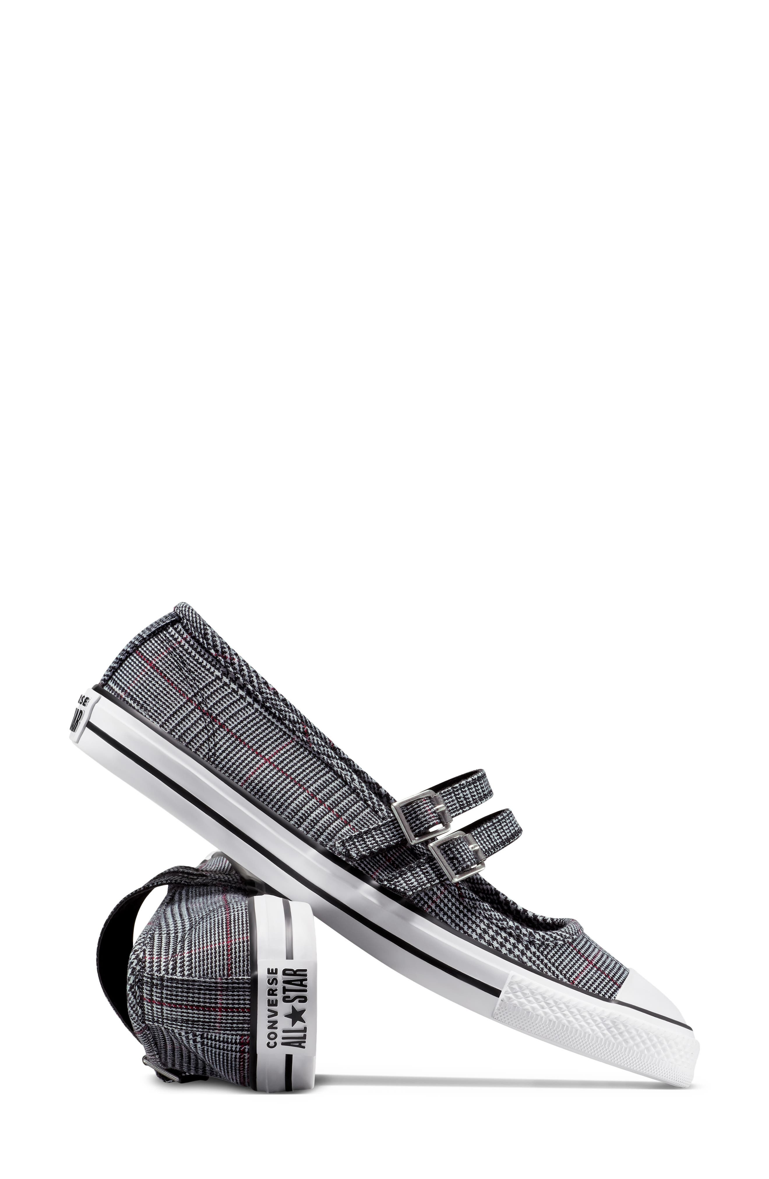 Converse Chuck Taylor® All Star® Dainty Mary Jane Sneaker in Black/White/Sporty Berry at Nordstrom - 9