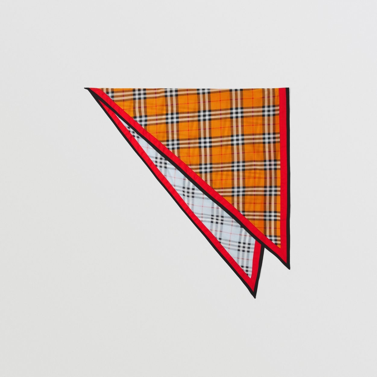 Contrast Vintage Check Cotton Bandana - 1