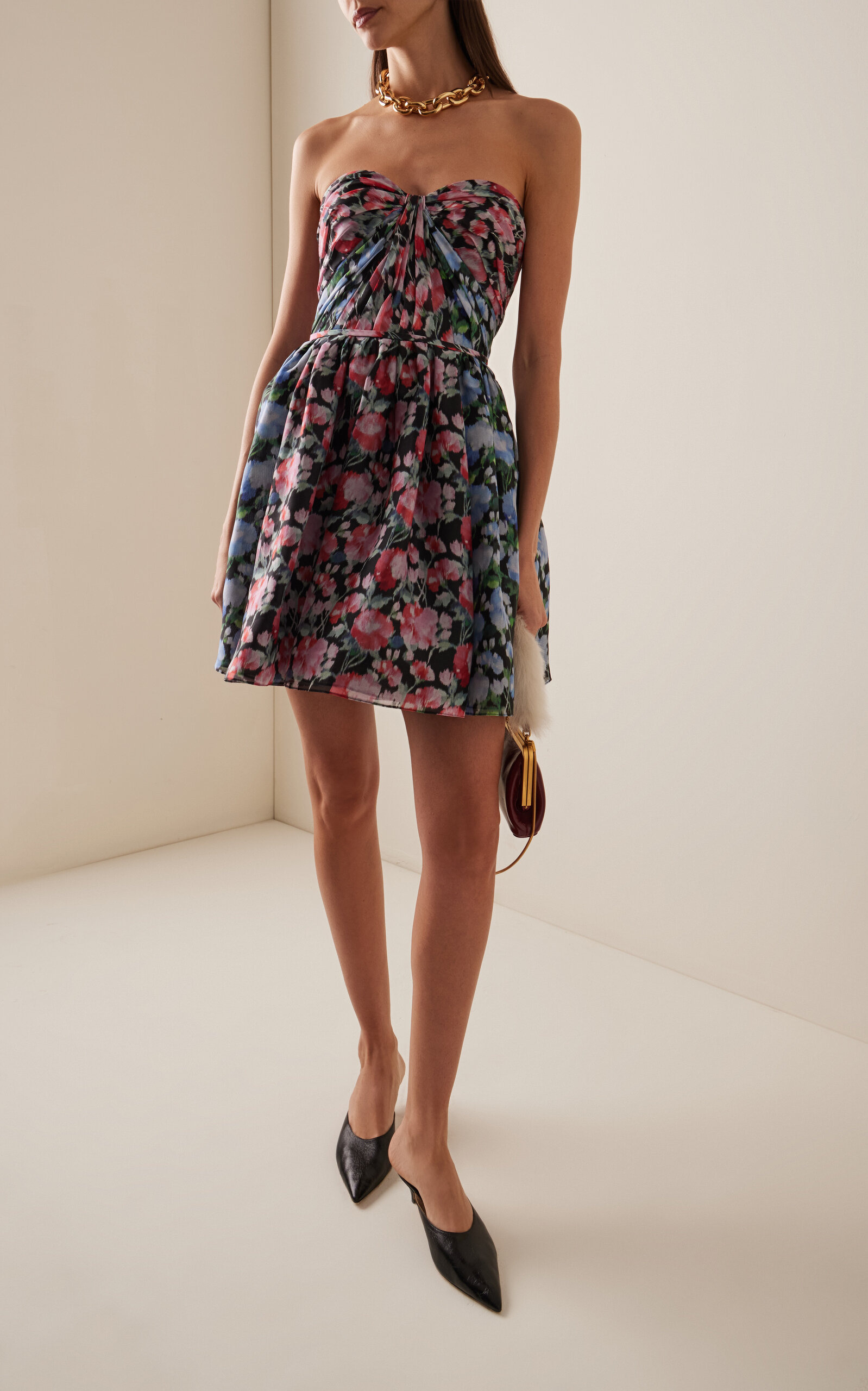 Gathered Organza Mini Dress multi - 2