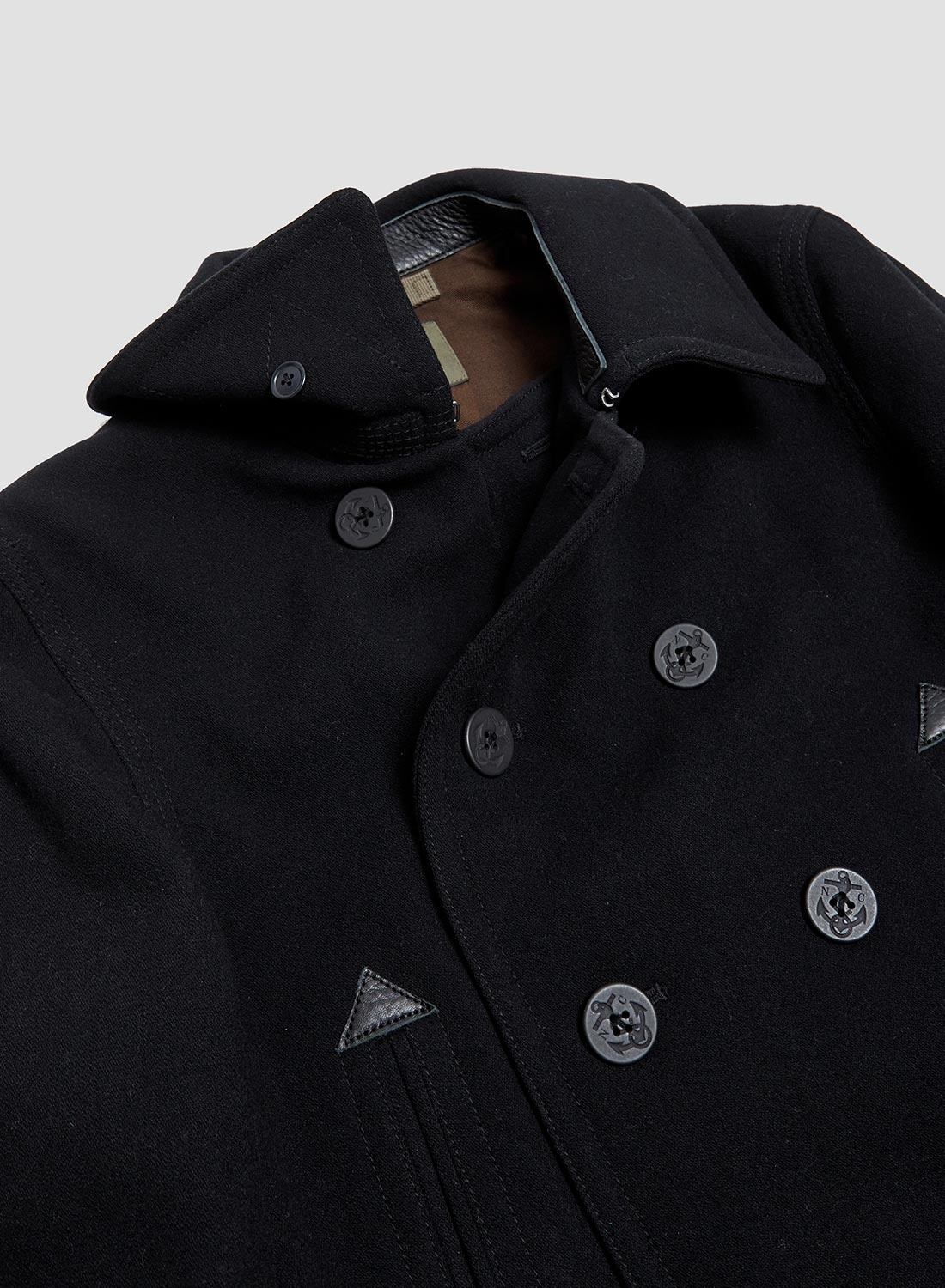 40's U.S. Navy Pea Coat in Black - 5