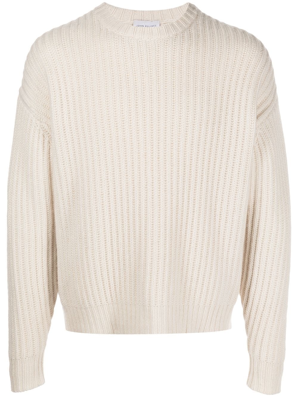 ribbed knit crew-neck jumper - 1