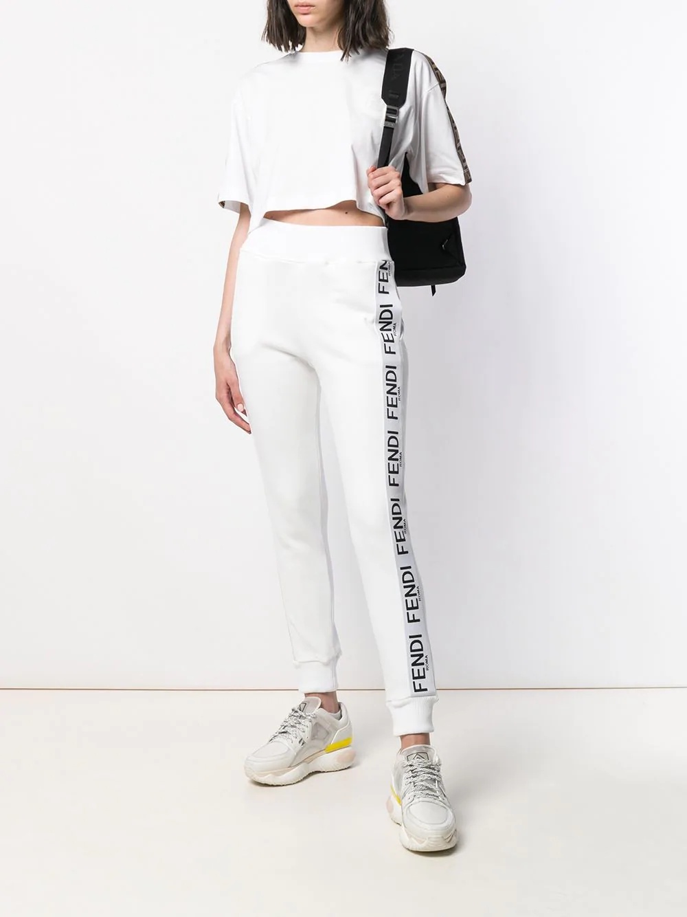 tapered track style trousers - 2