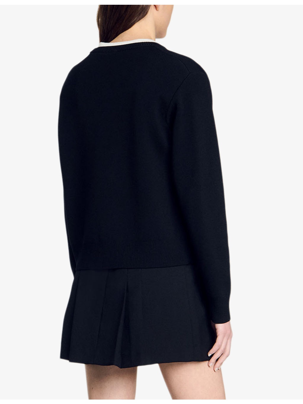 Contrast-trim knitted jumper - 4