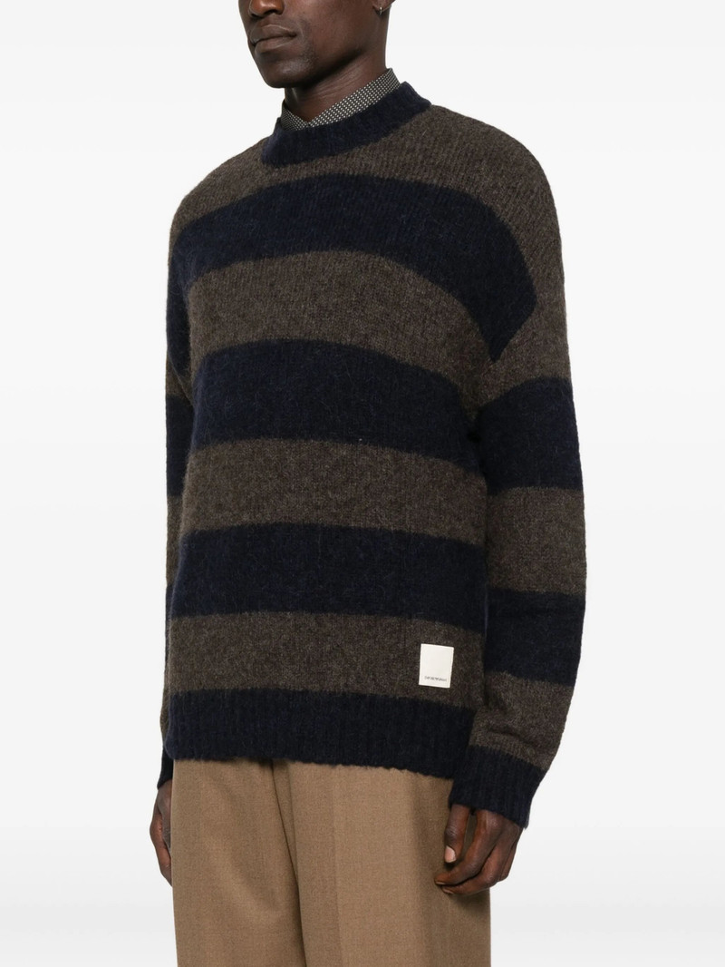 EMPORIO ARMANI Emporio Armani Striped Crew-neck Sweater outlook
