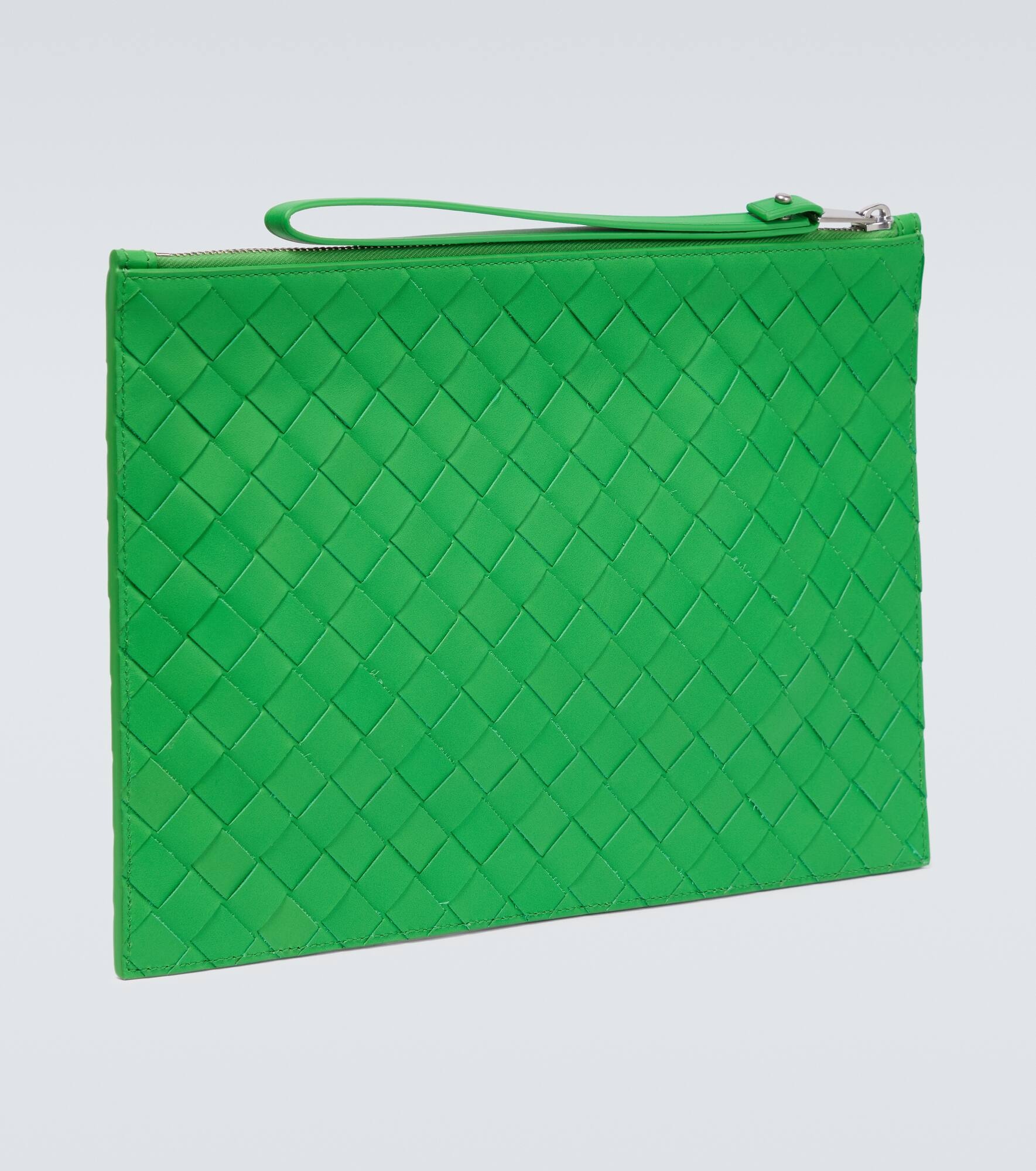 Intrecciato Large leather pouch - 5