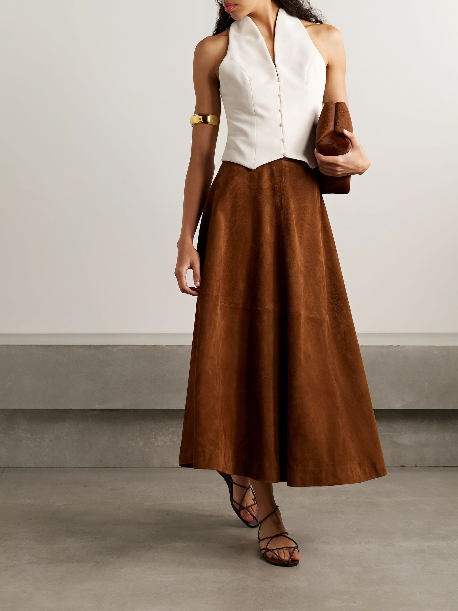 Stella crepe vest Ecru - 2