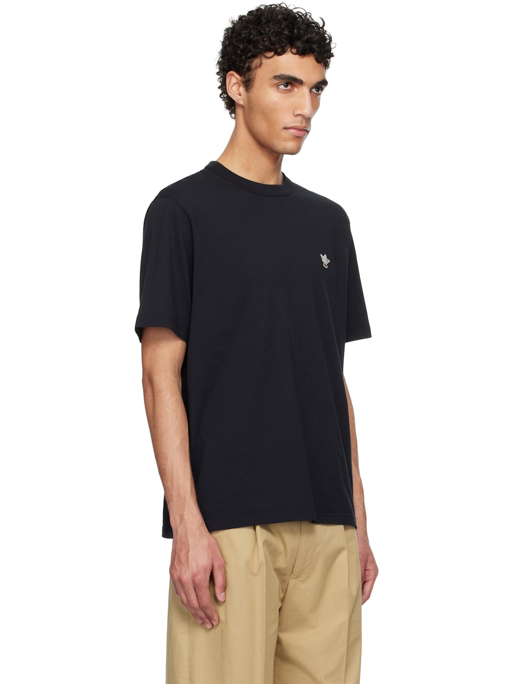 Black Barista Fox Patch Relax T-shirt - 2