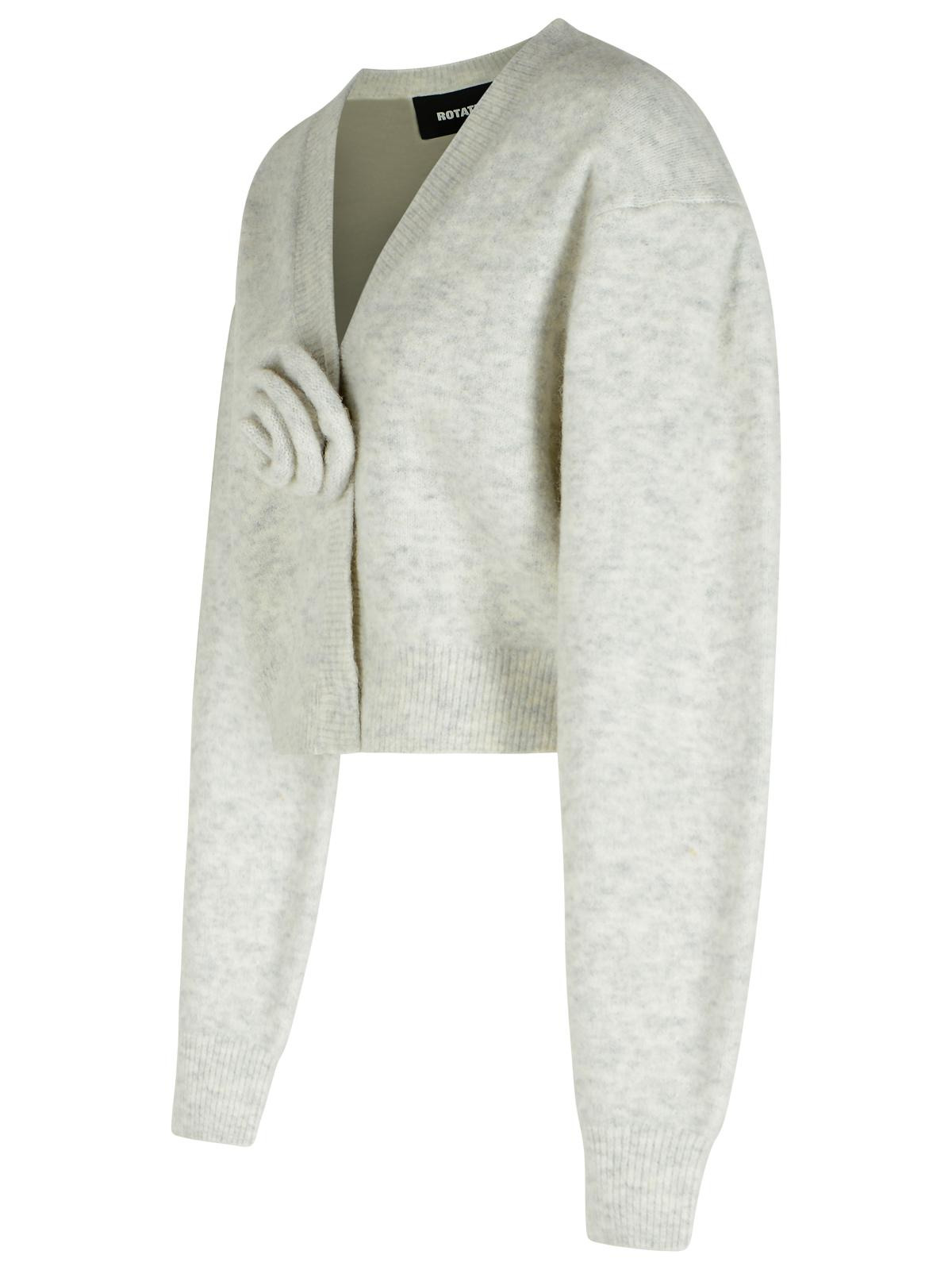 Rotate Light Grey Alpaca Blend Cardigan Women - 2