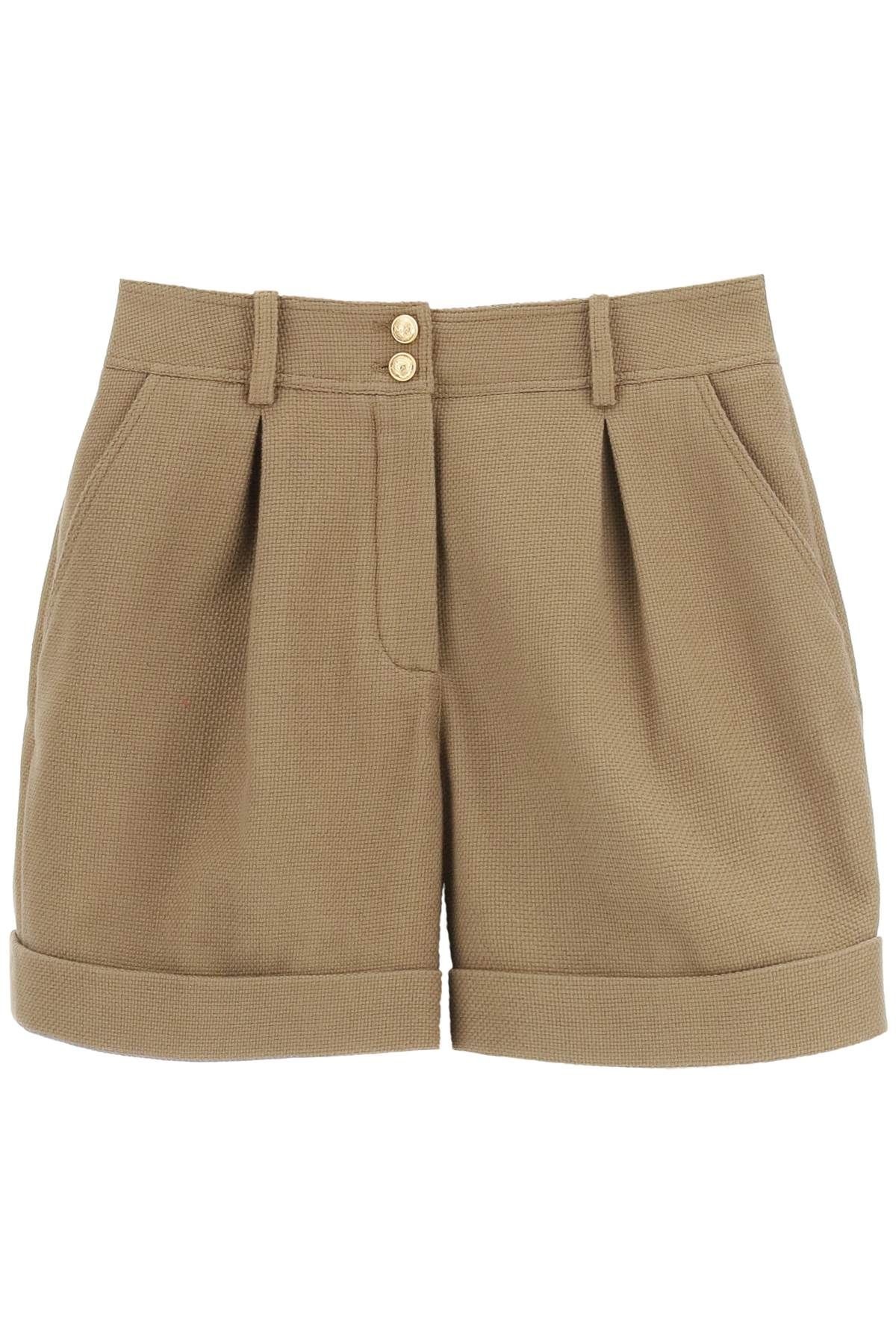 HOPSACK COTTON SHORTS - 1