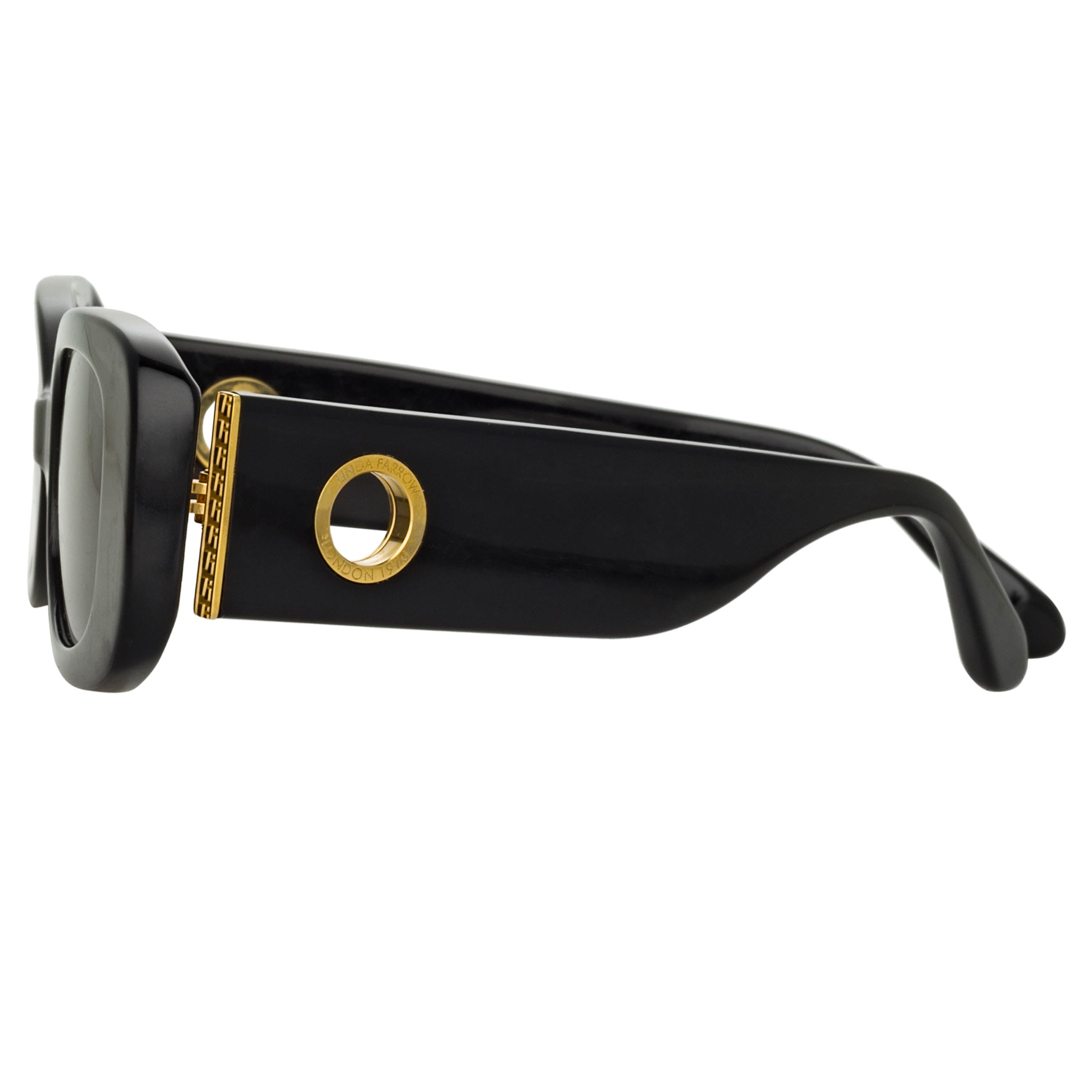 THE LOLA | RECTANGULAR SUNGLASSES IN BLACK (C1) - 4