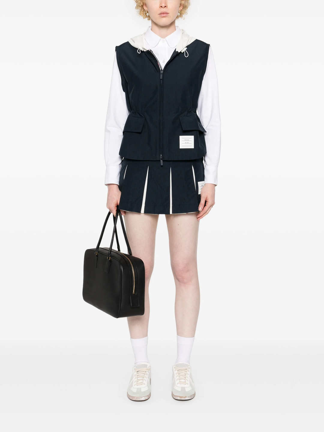 Ripstop Box Pleat Mini Skirt - 2