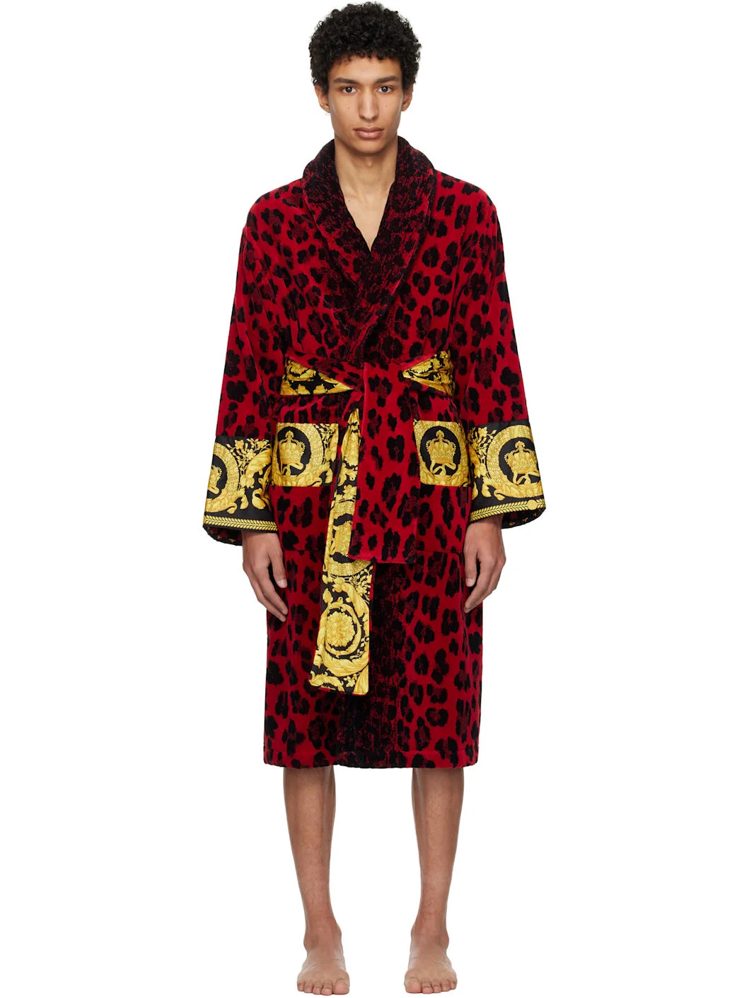 Red Wild Barocco Bathrobe - 1