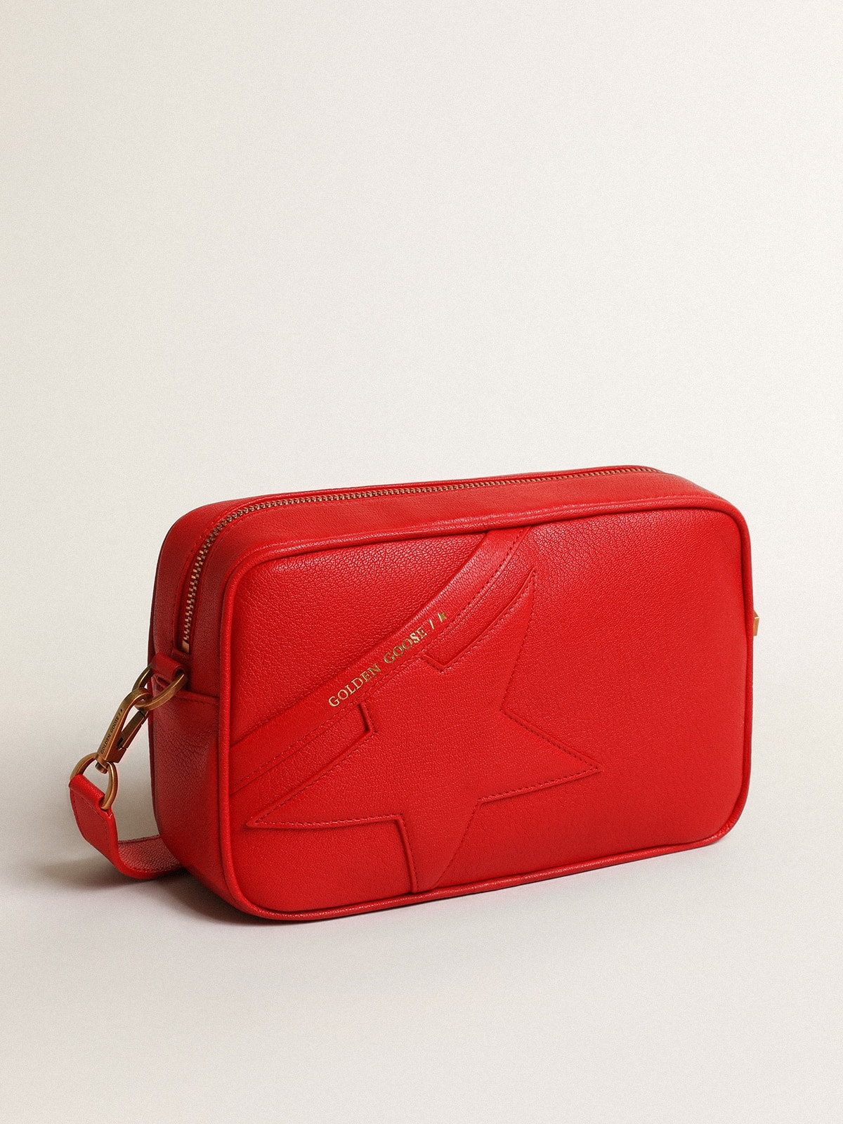 Women’s Star Bag in bright red leather - 2