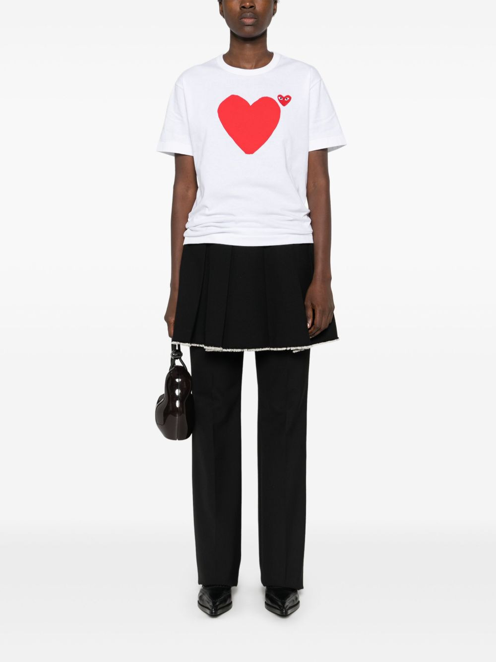 heart-print cotton T-shirt - 3