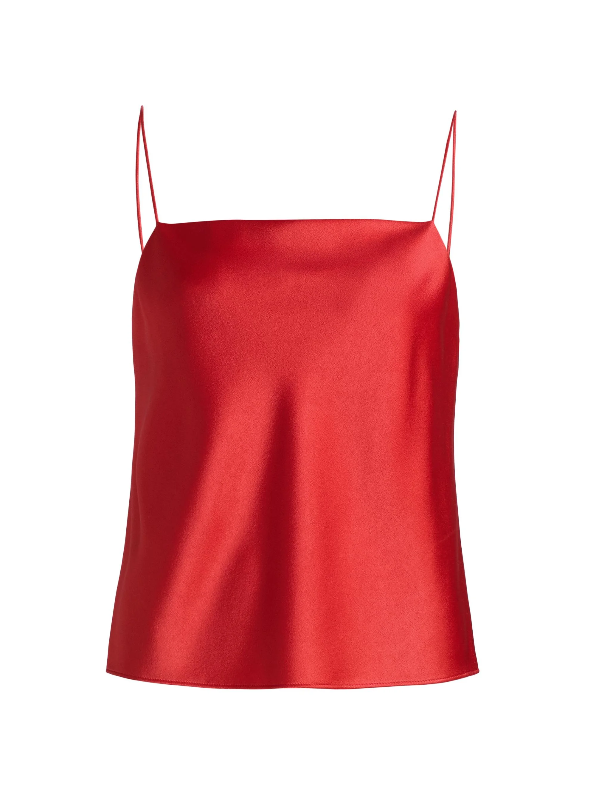 Women's Harmon Draped Satin Tank Top - Bright Poppy - 1