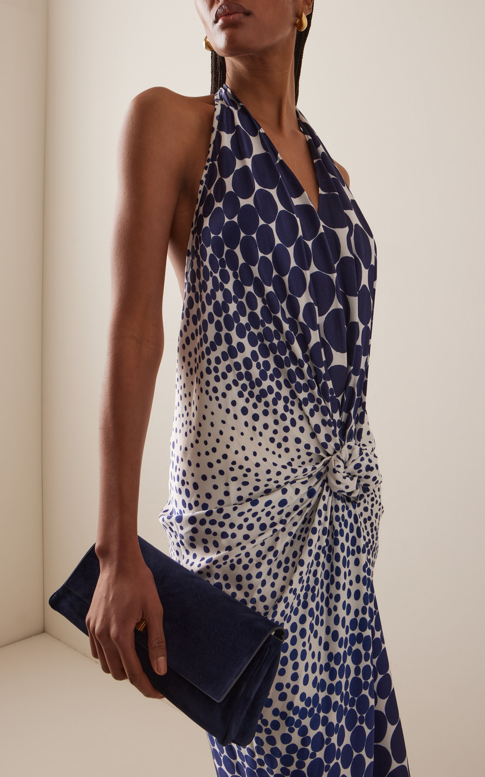 Guadalupe Gathered Crepe Midi Dress print - 3