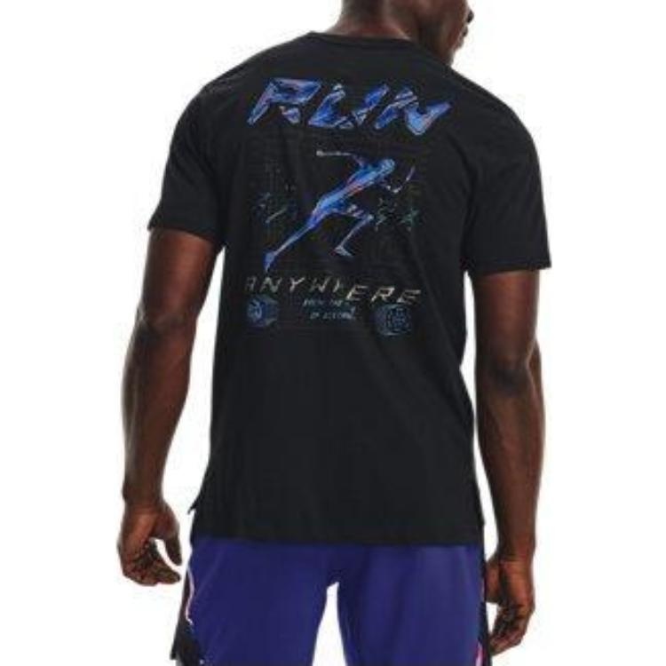 Under Armour Run Anywhere T-Shirt 'Black Multi' 1374424-001 - 4