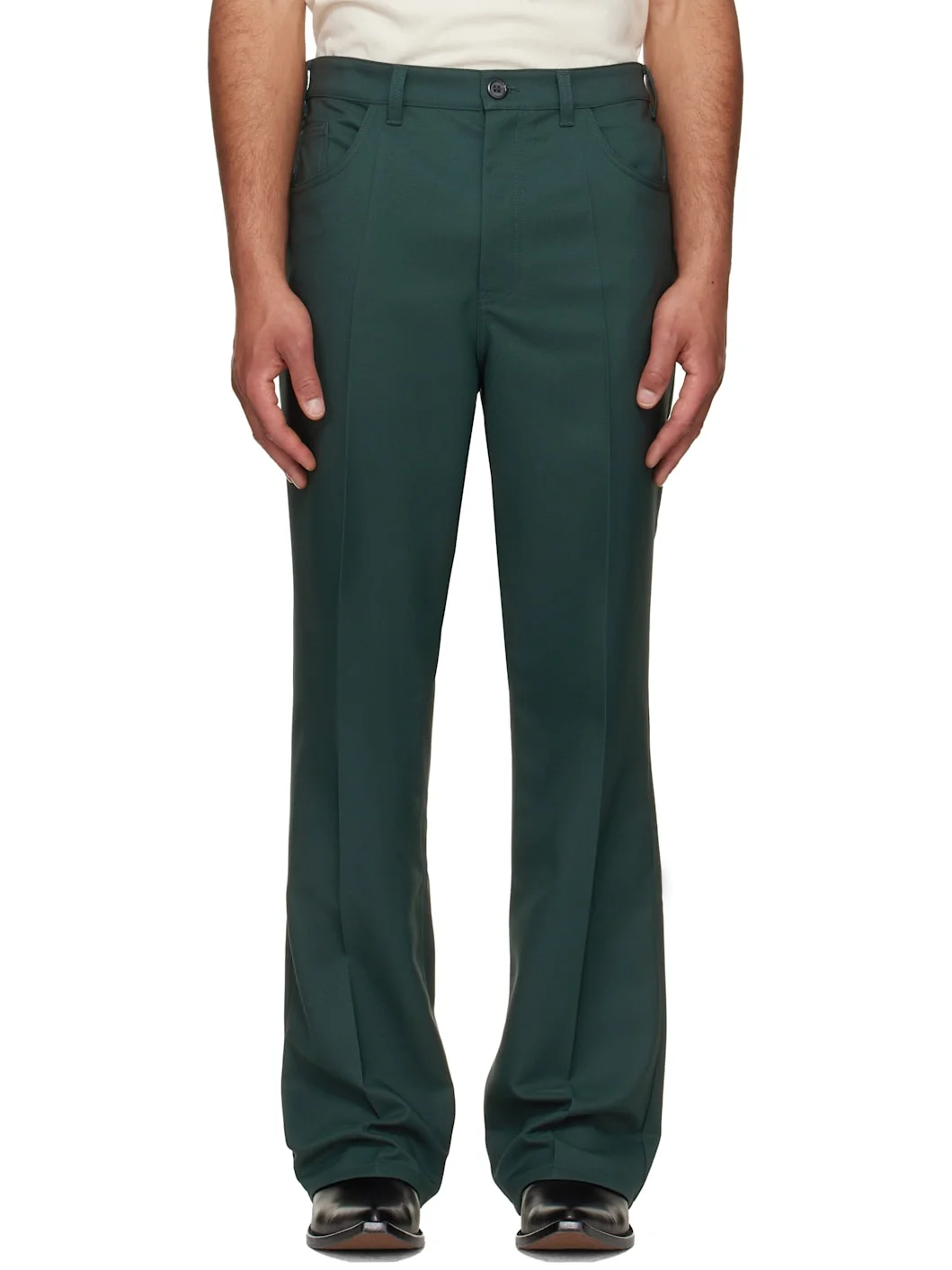 Green Twill Trousers - 1