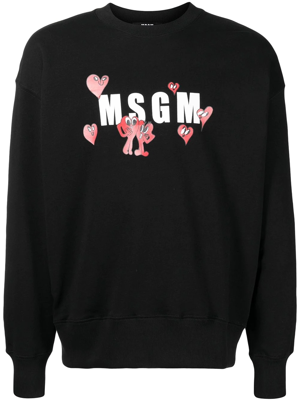 logo-print cotton sweater - 1