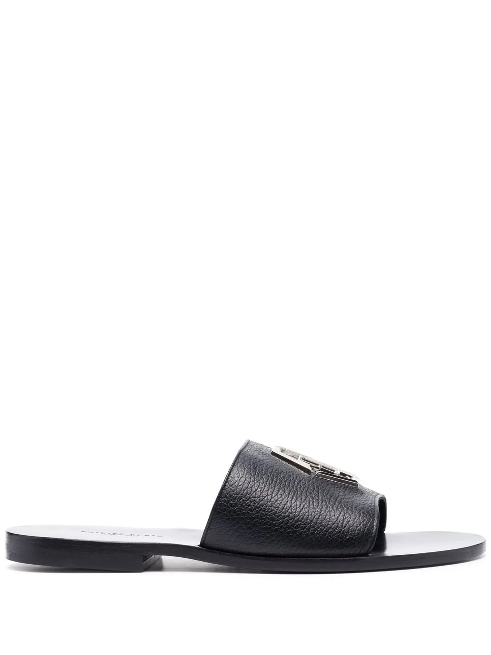 logo-skull flat sandals - 1