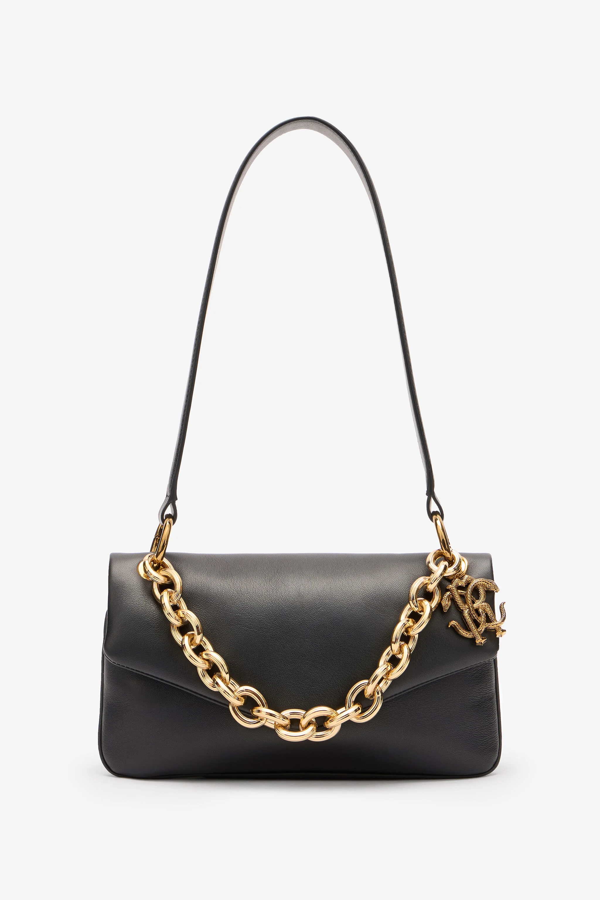 Shoulder Bag With Chain And Charm - 1