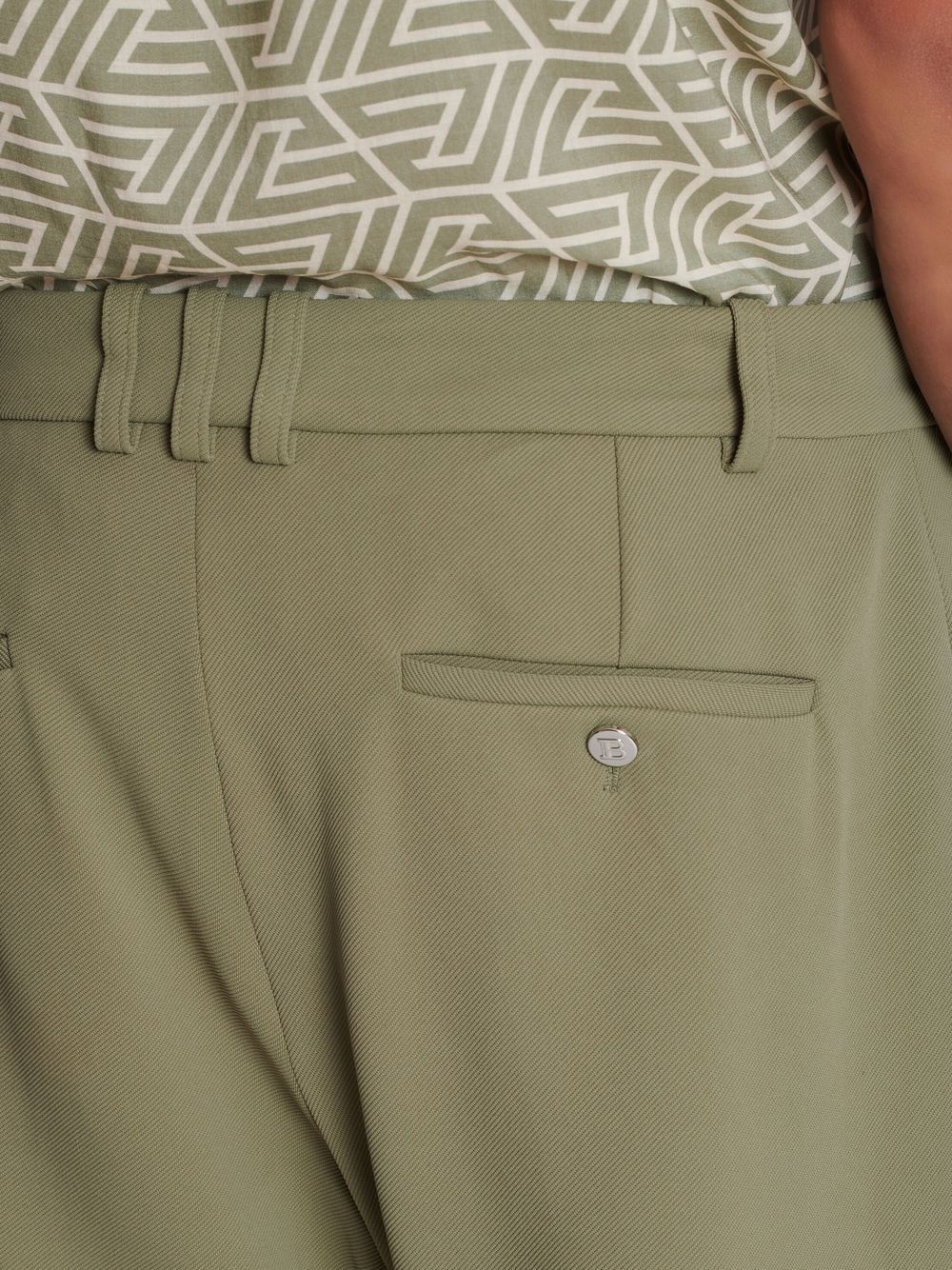 straight-leg cut chino trousers - 6