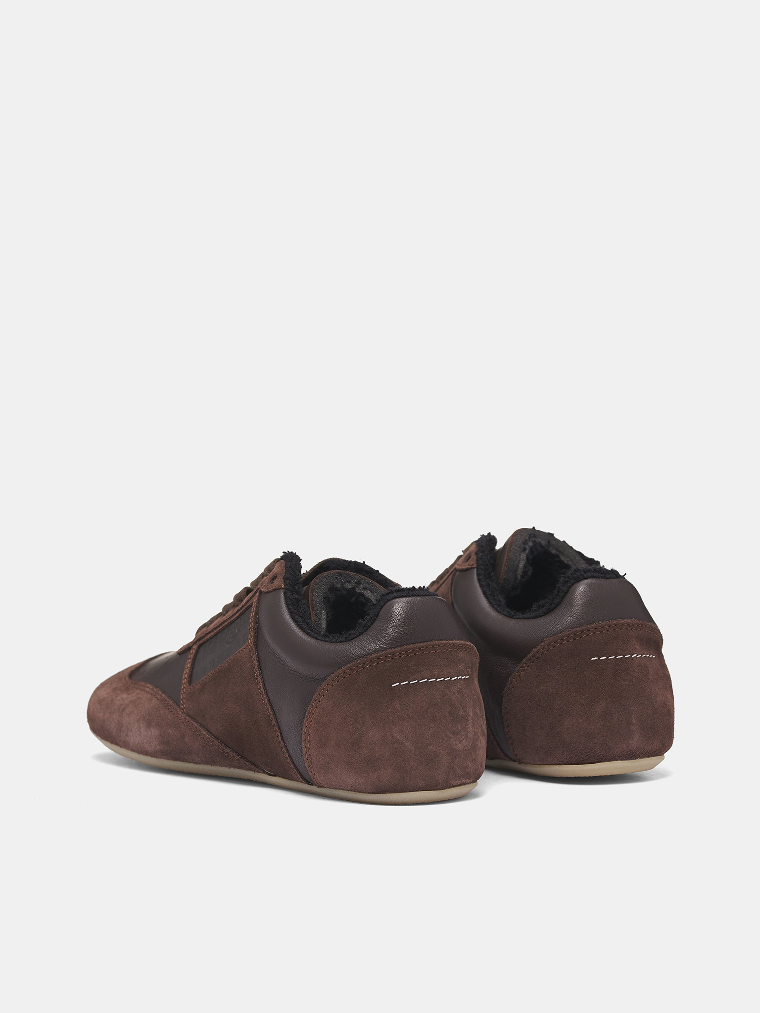 Brown Anatomical Suede Leather Sneakers - 5