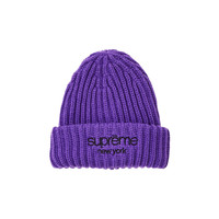 Supreme Supreme Classic Logo Chunky Ribbed Beanie 'Purple 