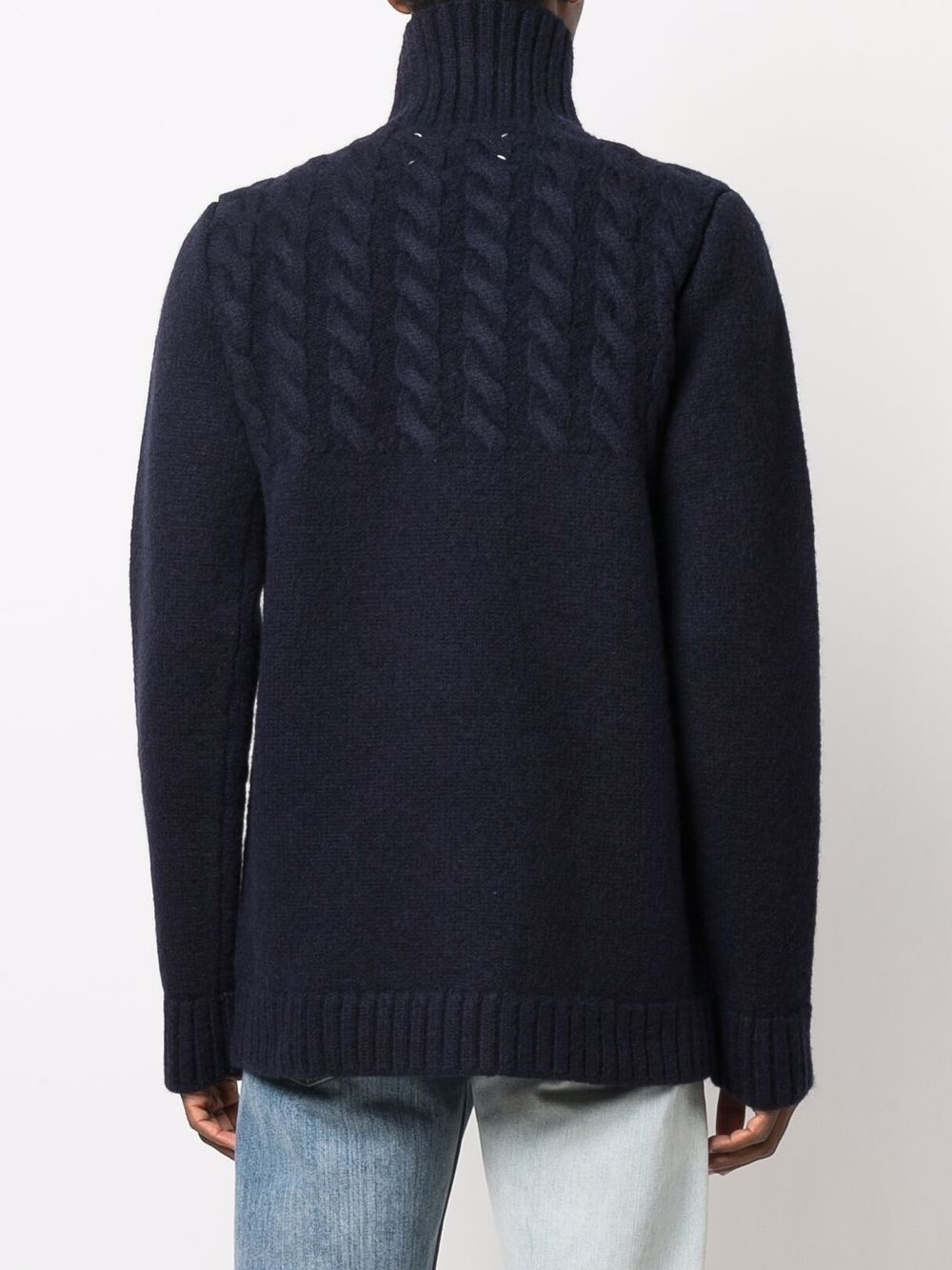 cable-knit wool jumper - 4