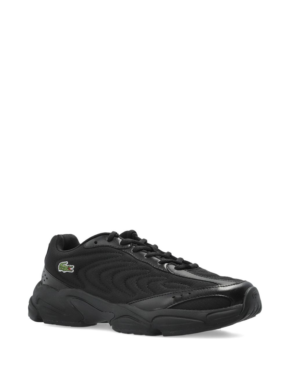 textured lace-up sneakers - 2