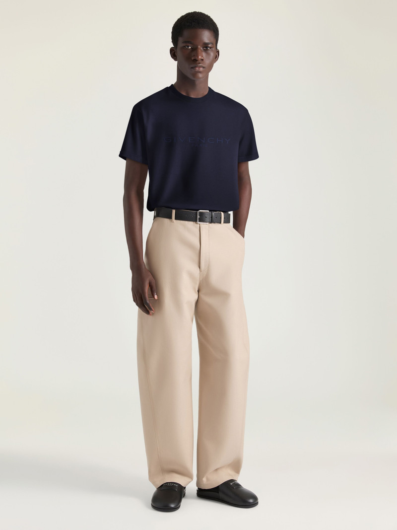 Givenchy T-SHIRT IN COTTON AND SILK WITH GIVENCHY PARIS JACQUARD outlook