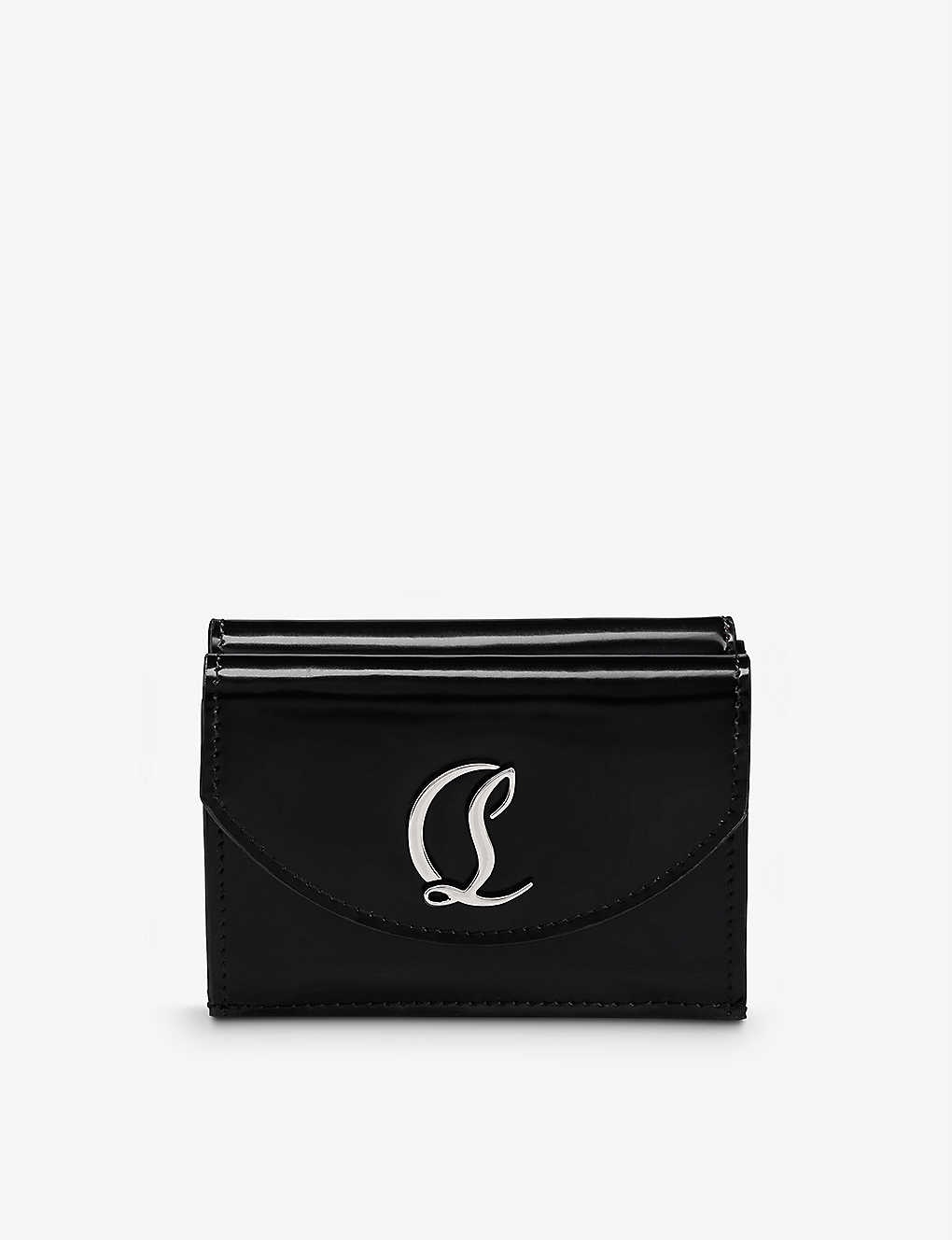 Loubi54 patent-leather wallet - 1