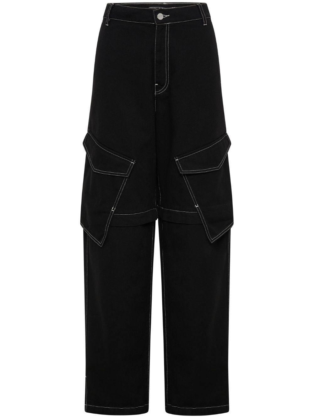 logo-patch detachable-leg jeans - 2