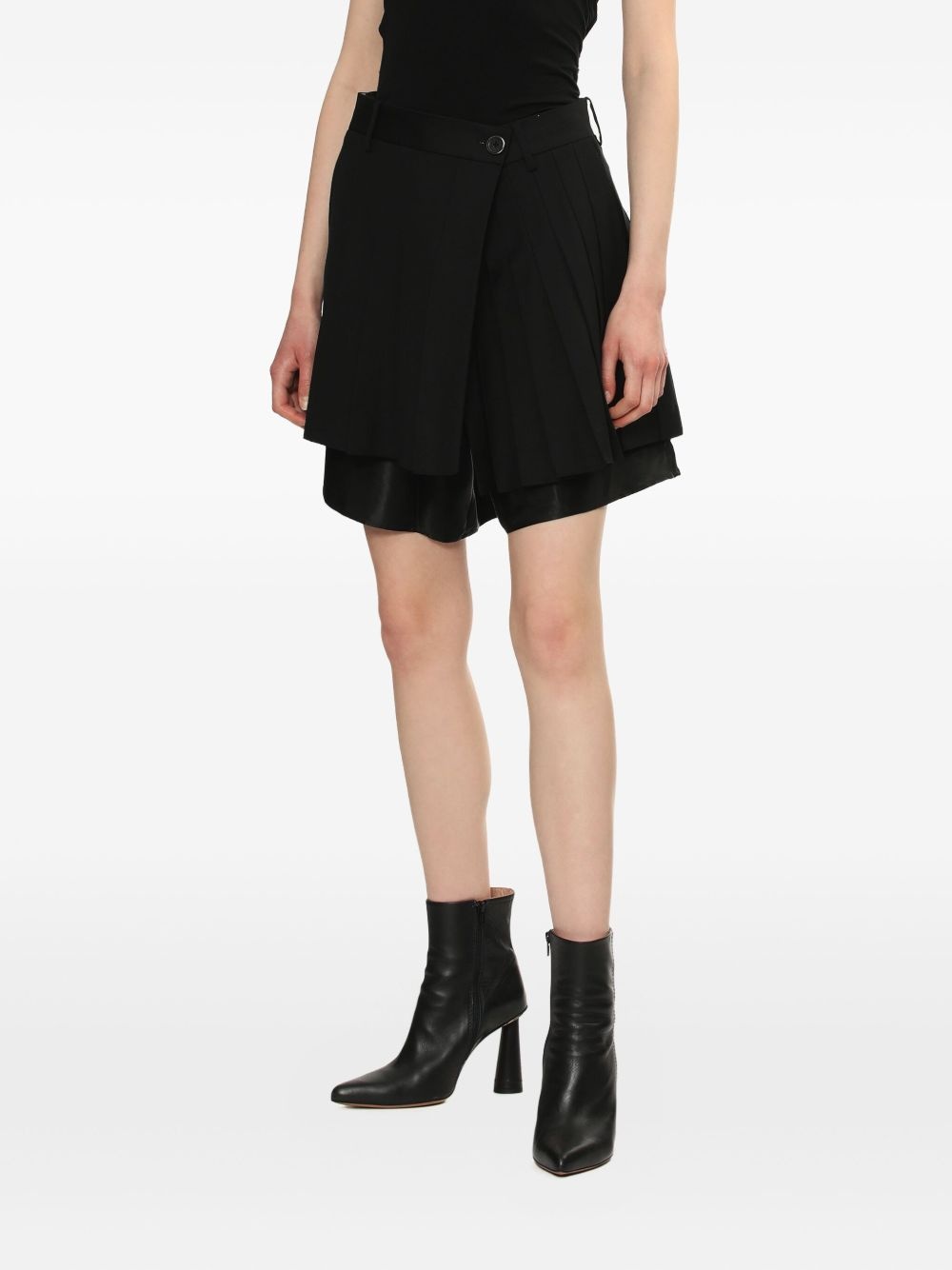 pleated wrap skort - 3