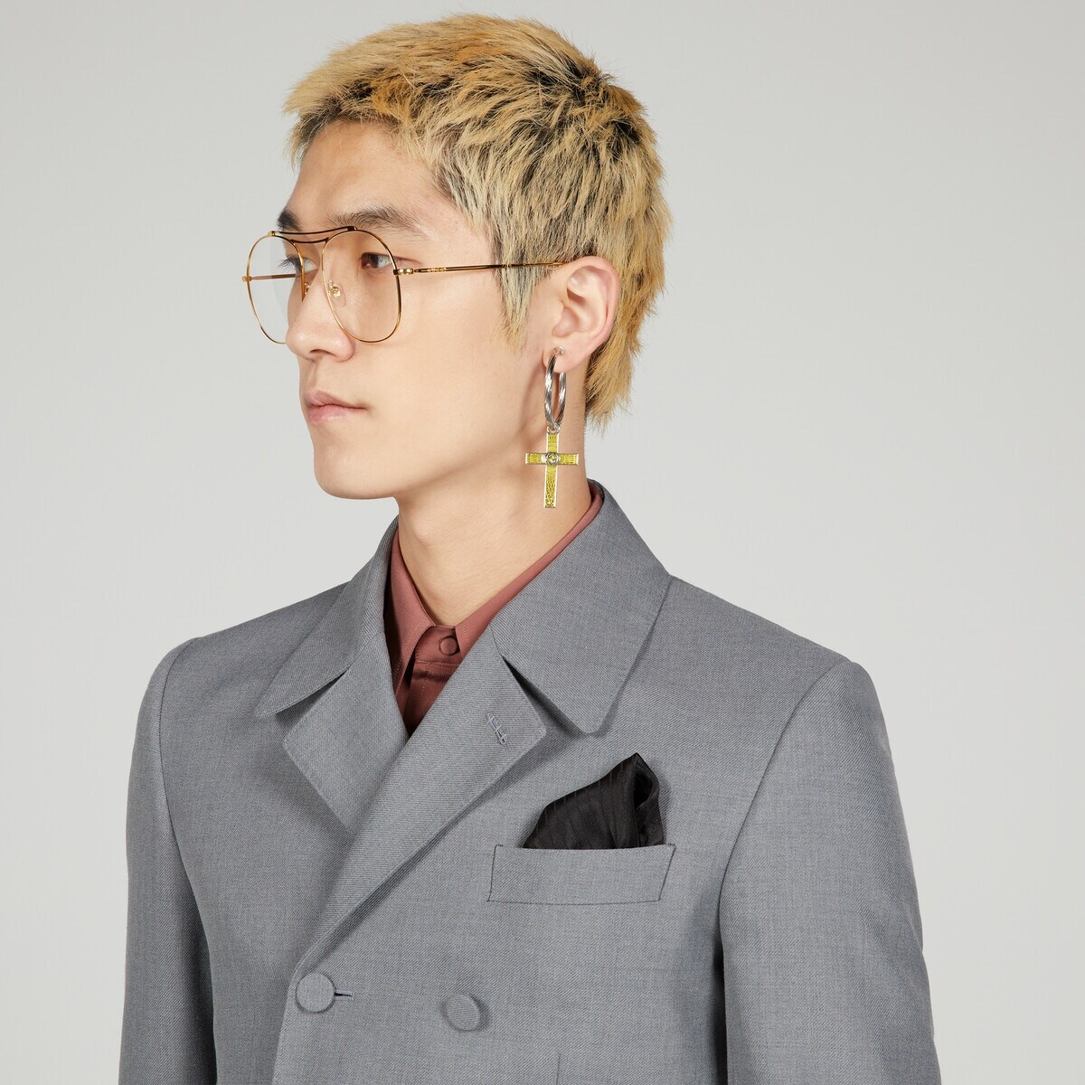 Interlocking G silk pocket square - 3