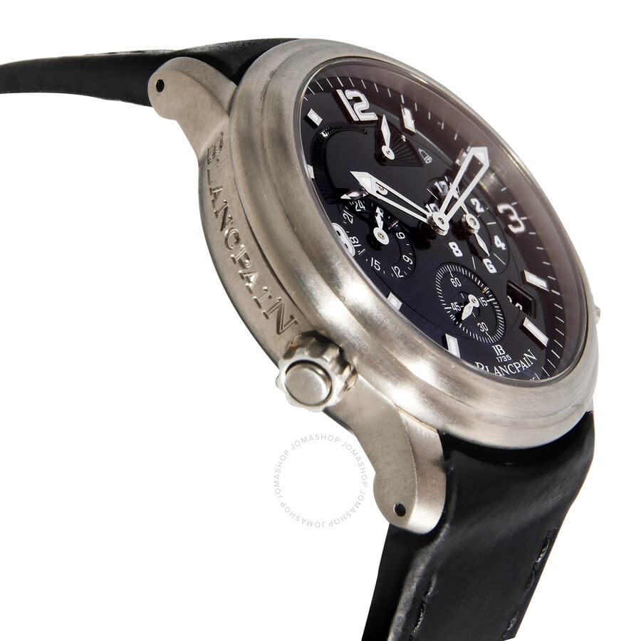 Pre-owned Blancpain Leman GMT GMT Black Dial Men's Watch 2041-1230-63B - 3