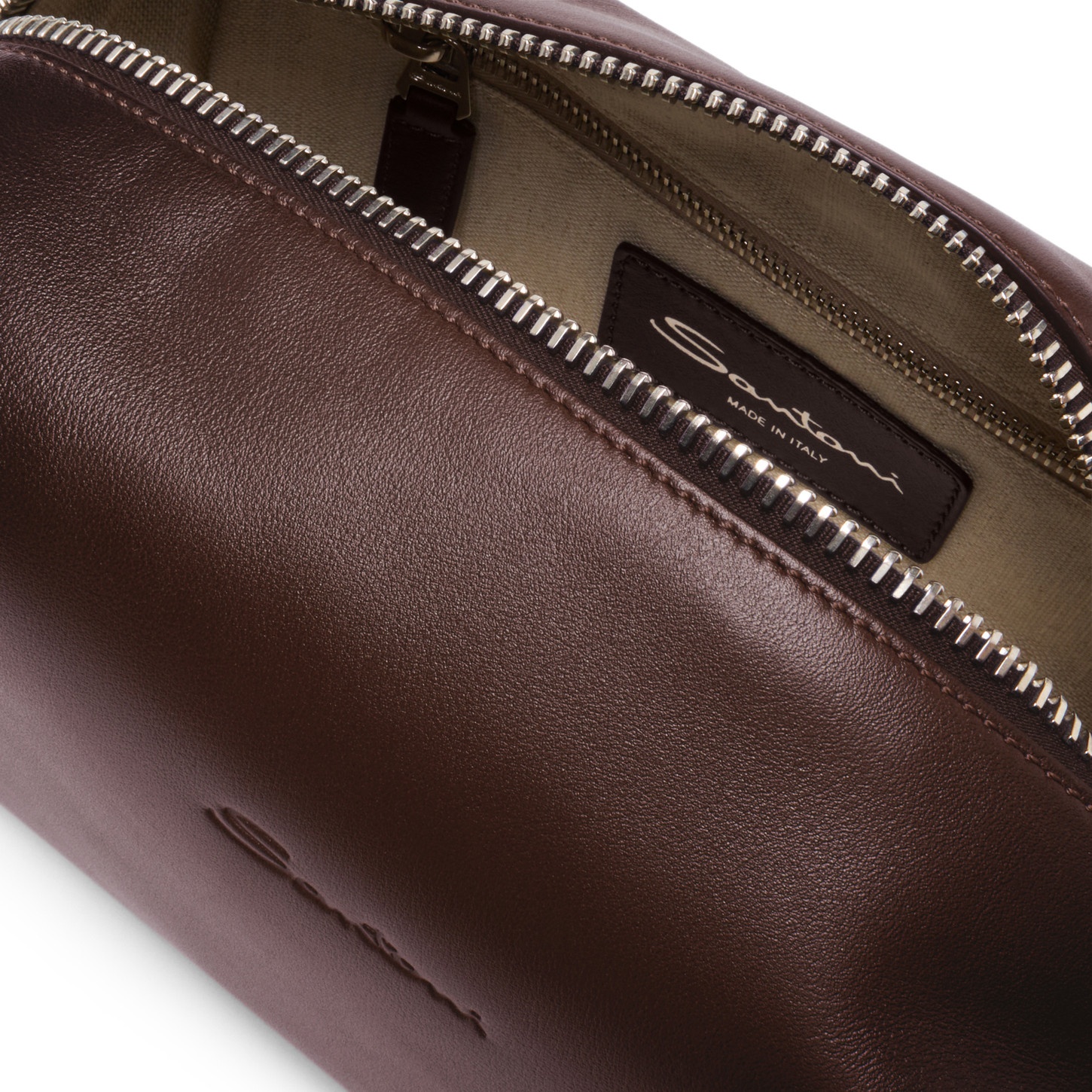 Brown leather pouch - 5