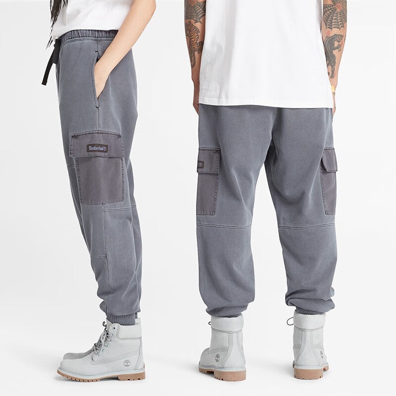 Timberland Mixed Media Garment Dye Sweatpants 'Grey' A6JT5-001 - 3