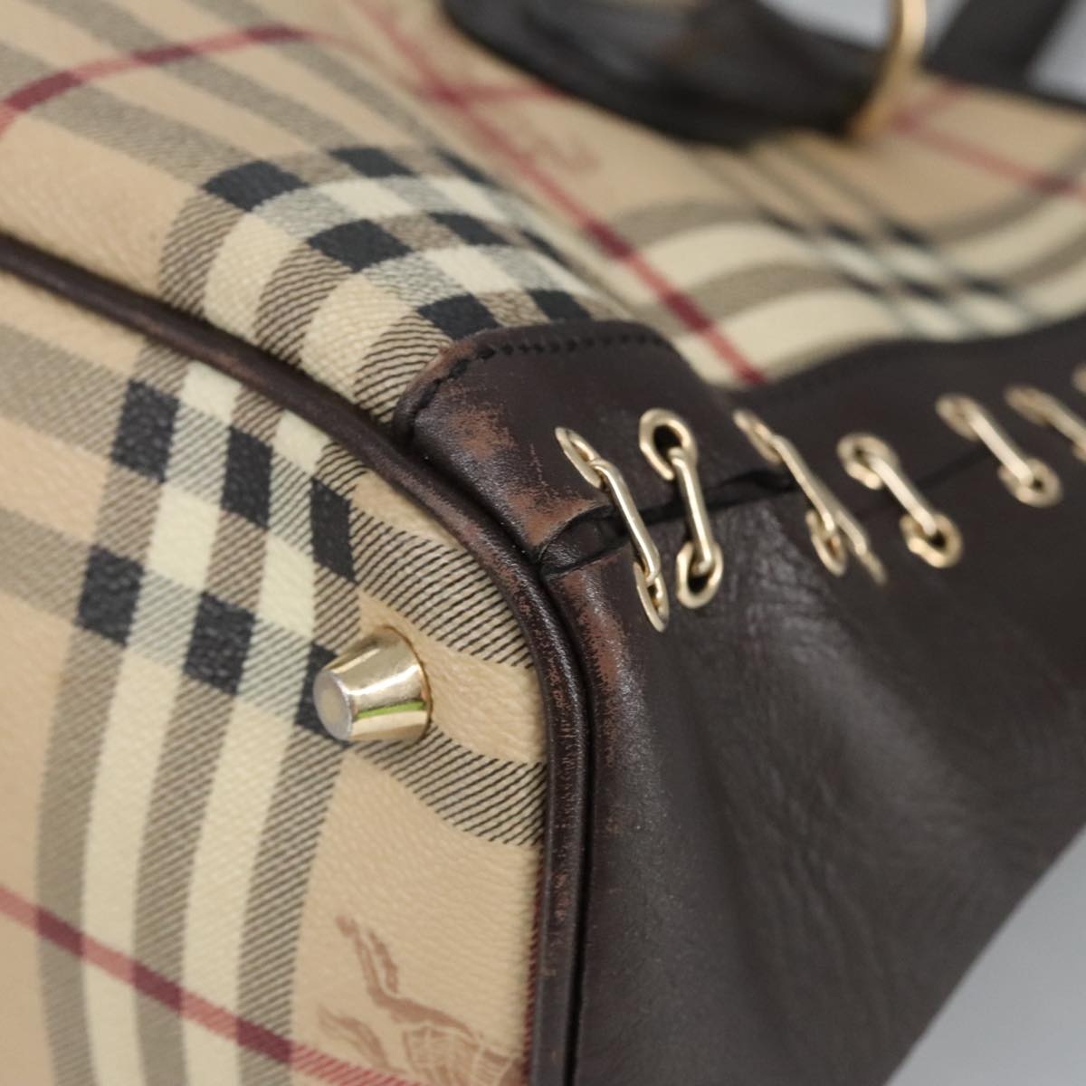 Burberry Nova Check Shoulder Bag Pvc Beige - 12