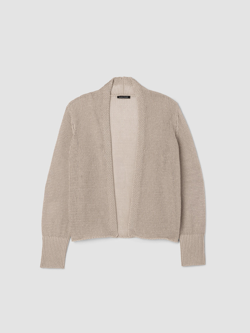 Organic Linen Cotton Cropped Cardigan 1