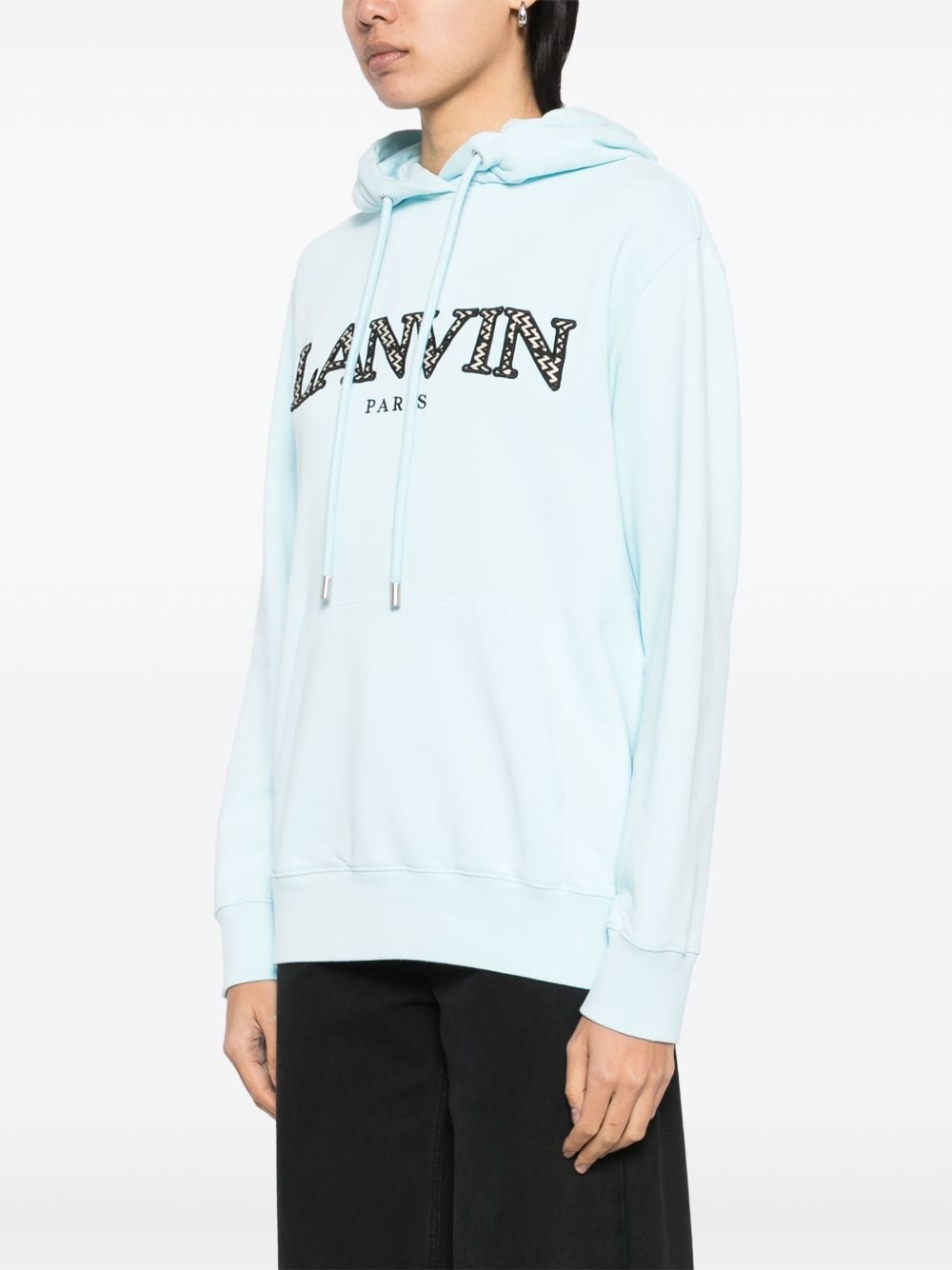 logo print hoodie - 3