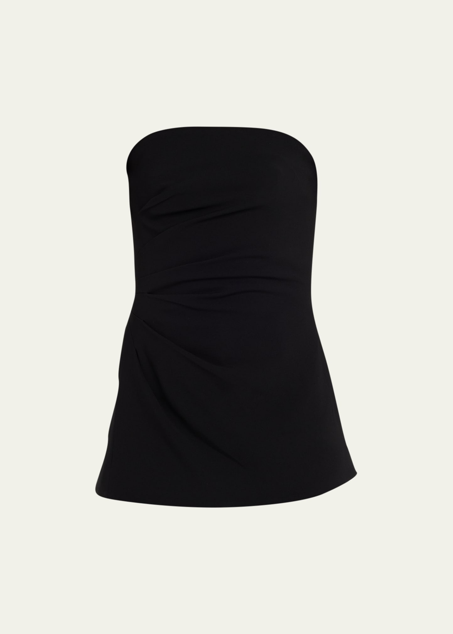 Gathered Crepe Strapless Top - 1