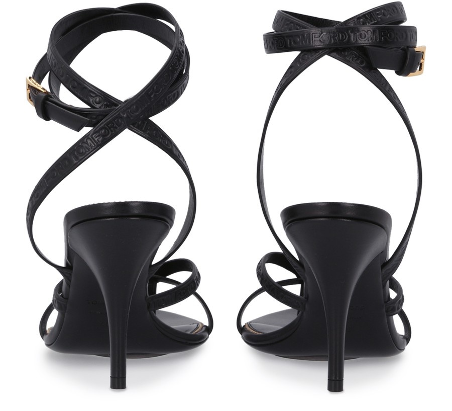 Logo ankle wrap thong sandals - 4