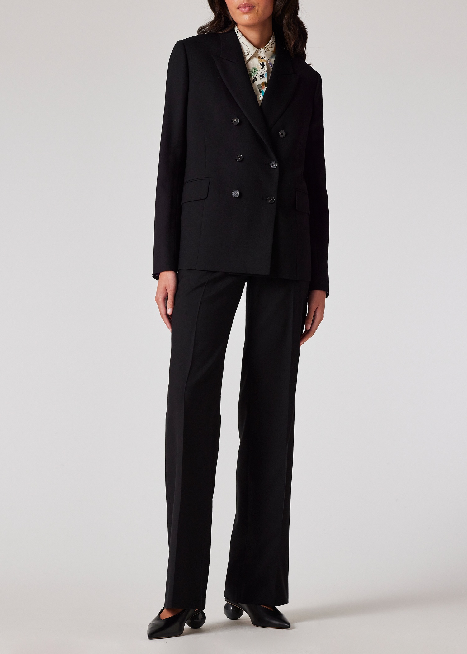 Women's 'A Suit To Travel In' - Black Wool Double Breasted Suit - 8